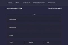 Bitcoza-Casino-Signup